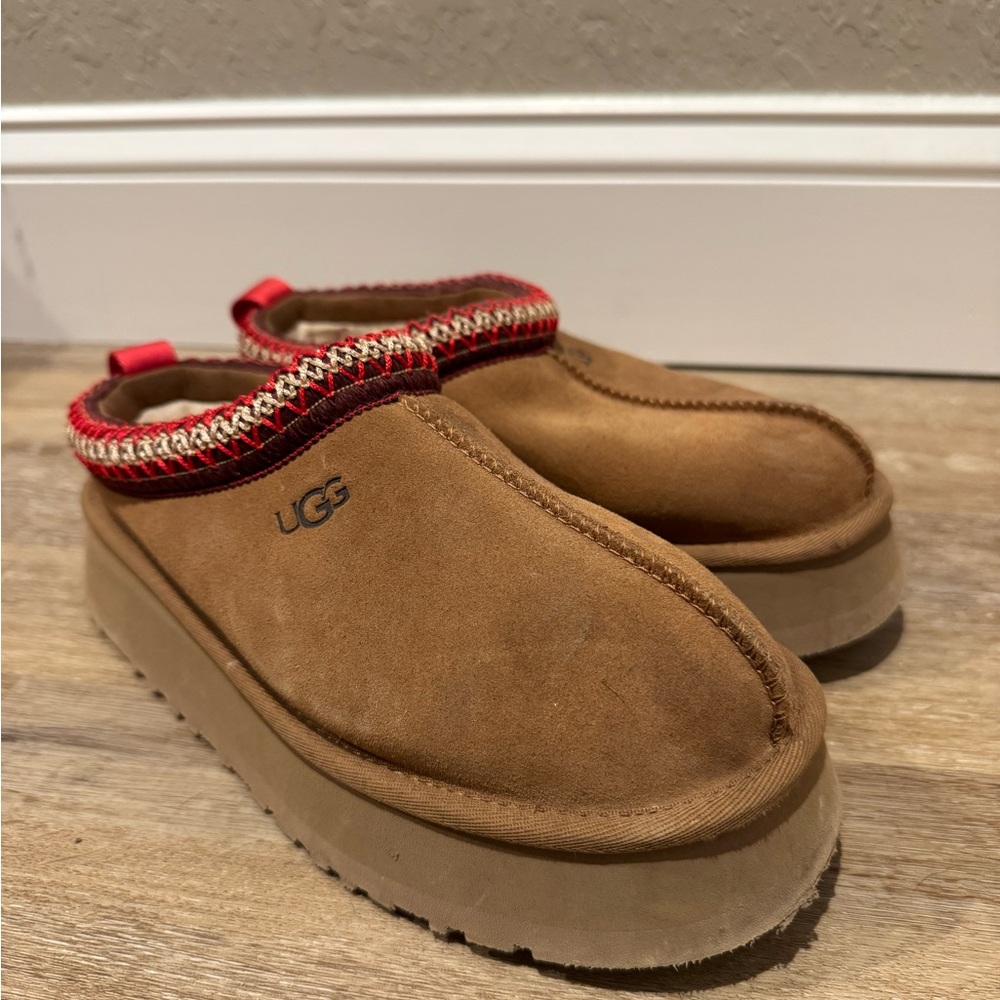 UGG Tan Suede Platform Tasman